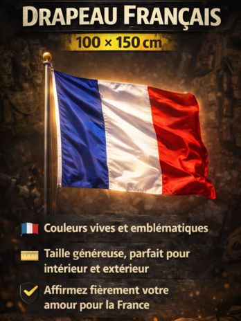 DRAPEAU FRANCAIS – L ÂME DE LA NATION 100X150 cm