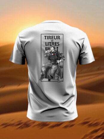T-SHIRT BLANC « TIREUR DE LITRE »