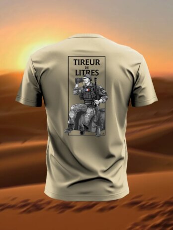 T-SHIRT BEIGE « TIREUR DE LITRE »