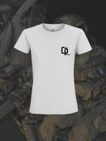 T-SHIRT BLANC POUR FEMME  « LA BASE ARRIERE »