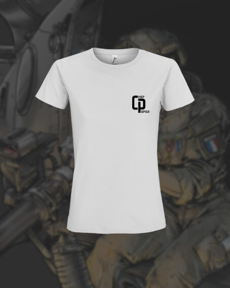 T-SHIRT BLANC POUR FEMME  "LA BASE ARRIERE" – Image 2