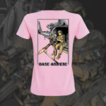 T-SHIRT ROSE POUR FEMME "LA BASE ARRIERE"