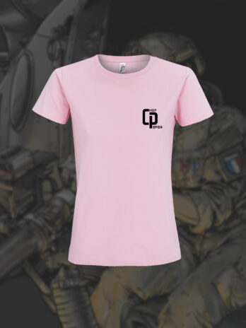 T-SHIRT ROSE POUR FEMME  « LA BASE ARRIERE »