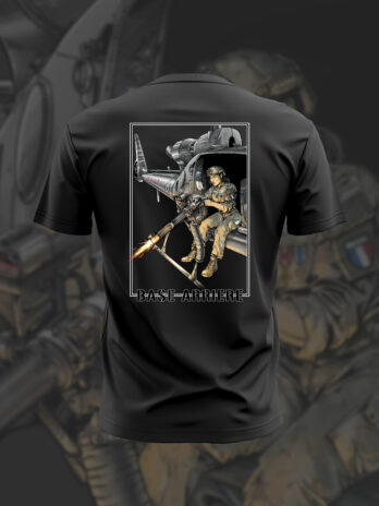 T-SHIRT NOIR POUR HOMME  « LA BASE ARRIERE »