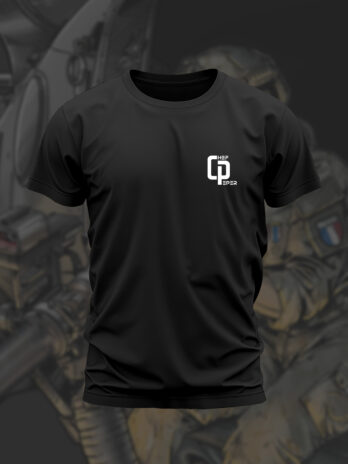 T-SHIRT NOIR POUR HOMME  « LA BASE ARRIERE »
