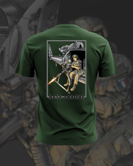 T-SHIRT KAKI POUR HOMME  "LA BASE ARRIERE"