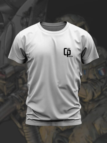 T-SHIRT BLANC POUR HOMME  « LA BASE ARRIERE »