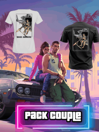 PACK COUPLE Blanc/ Noir « BASE ARRIERE »