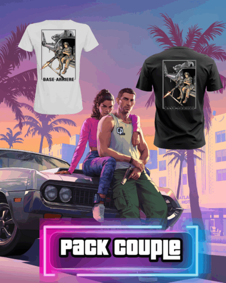 PACK COUPLE Blanc/ Noir "BASE ARRIERE"