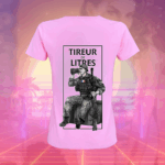 T-SHIRT ROSE POUR FEMME " TIREUR DE LITRE"