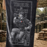 Serviette de plage militaire "Tireur de Litres" – Humour & style tactique