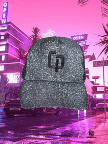 Casquette Noire paillettée