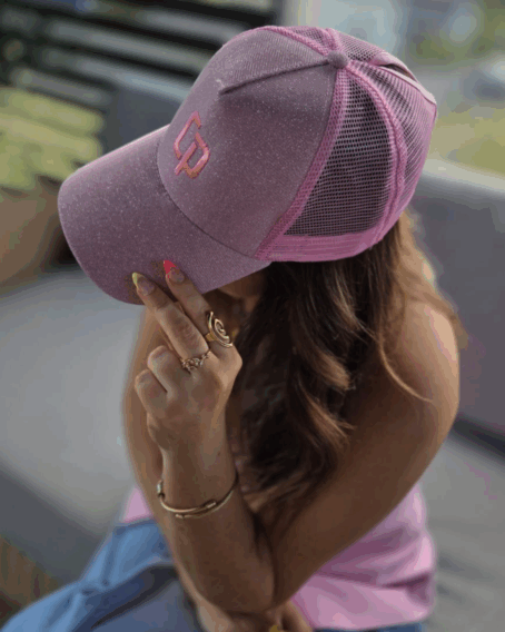 Casquette Rose pailletée