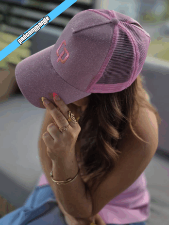 Casquette Rose pailletée