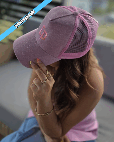 Casquette Rose pailletée