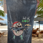 Serviette de plage "la vie c'est pas un kiwi"