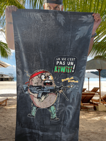 Serviette de plage « la vie c’est pas un kiwi »