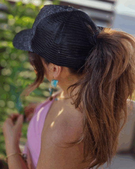 Casquette Noire paillettée