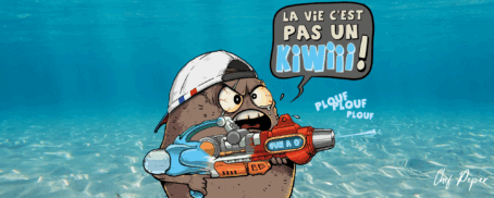 TASSE "la vie c'est pas un kiwi " bleu – Image 3