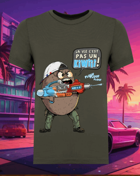 TSHIRT ENFANT "LA VIE C'EST PAS UN KIWI "