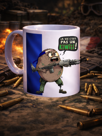 TASSE “kiwi patriote ” bleu blanc rouge