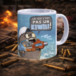 TASSE "la vie c'est pas un kiwi " bleu