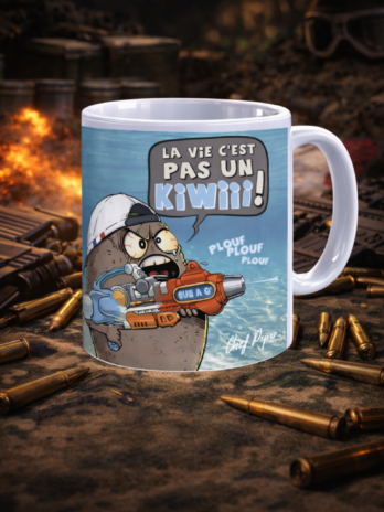 TASSE “la vie c’est pas un kiwi ” bleu