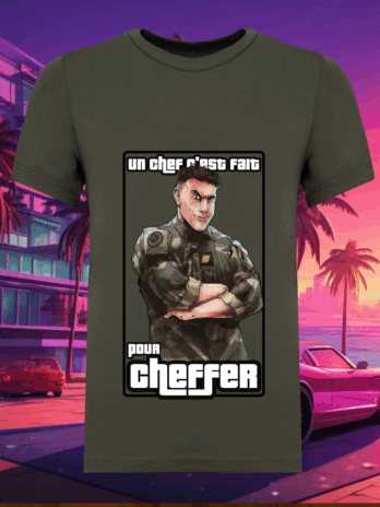 TSHIRT ENFANT “UN CHEF C’EST FAIT POUR CHEFFER”