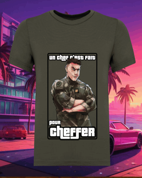 TSHIRT ENFANT "UN CHEF C'EST FAIT POUR CHEFFER"
