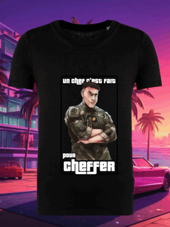 TSHIRT ENFANT “UN CHEF C’EST FAIT POUR CHEFFER”