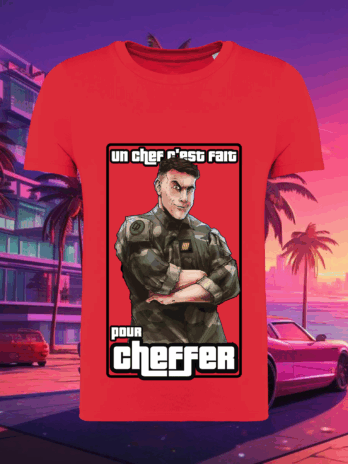 TSHIRT ENFANT “UN CHEF C’EST FAIT POUR CHEFFER”
