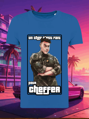 TSHIRT ENFANT “UN CHEF C’EST FAIT POUR CHEFFER”