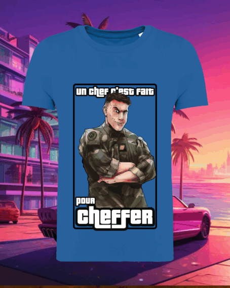 TSHIRT ENFANT "UN CHEF C'EST FAIT POUR CHEFFER"