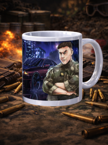 TASSE “UN CHEF C’EST FAIT POUR CHEFFER” bleu et violet