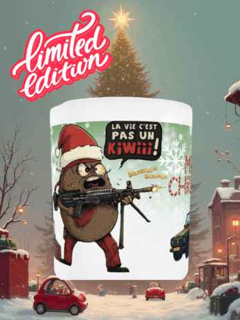 TASSE EN EDITION LIMITÉE “KIWI PÈRE NOËL” DÉDICACÉE PAR PEPER