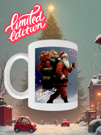 TASSE EN EDITION LIMITÉE “TIREUR DE LITRES NOËL” DÉDICACÉE PAR PEPER