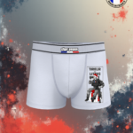 CALEÇON EN EDITION LIMITÉE "TIREUR DE LITRE NOËL"  blanc