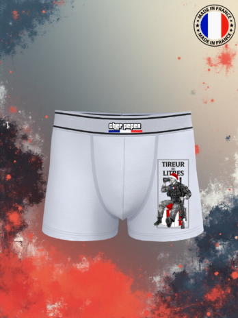 CALEÇON EN EDITION LIMITÉE "TIREUR DE LITRE NOËL"  blanc