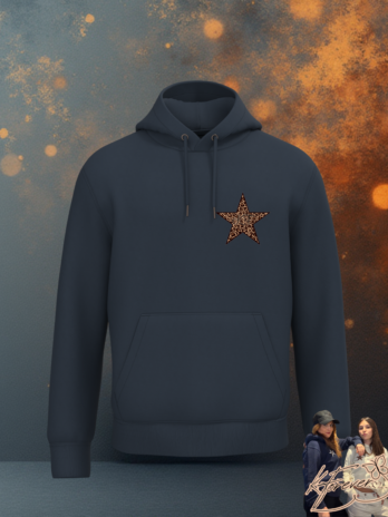 SWEAT KFOREVER “ÉTOILE LÉOPARD” Blue Navy