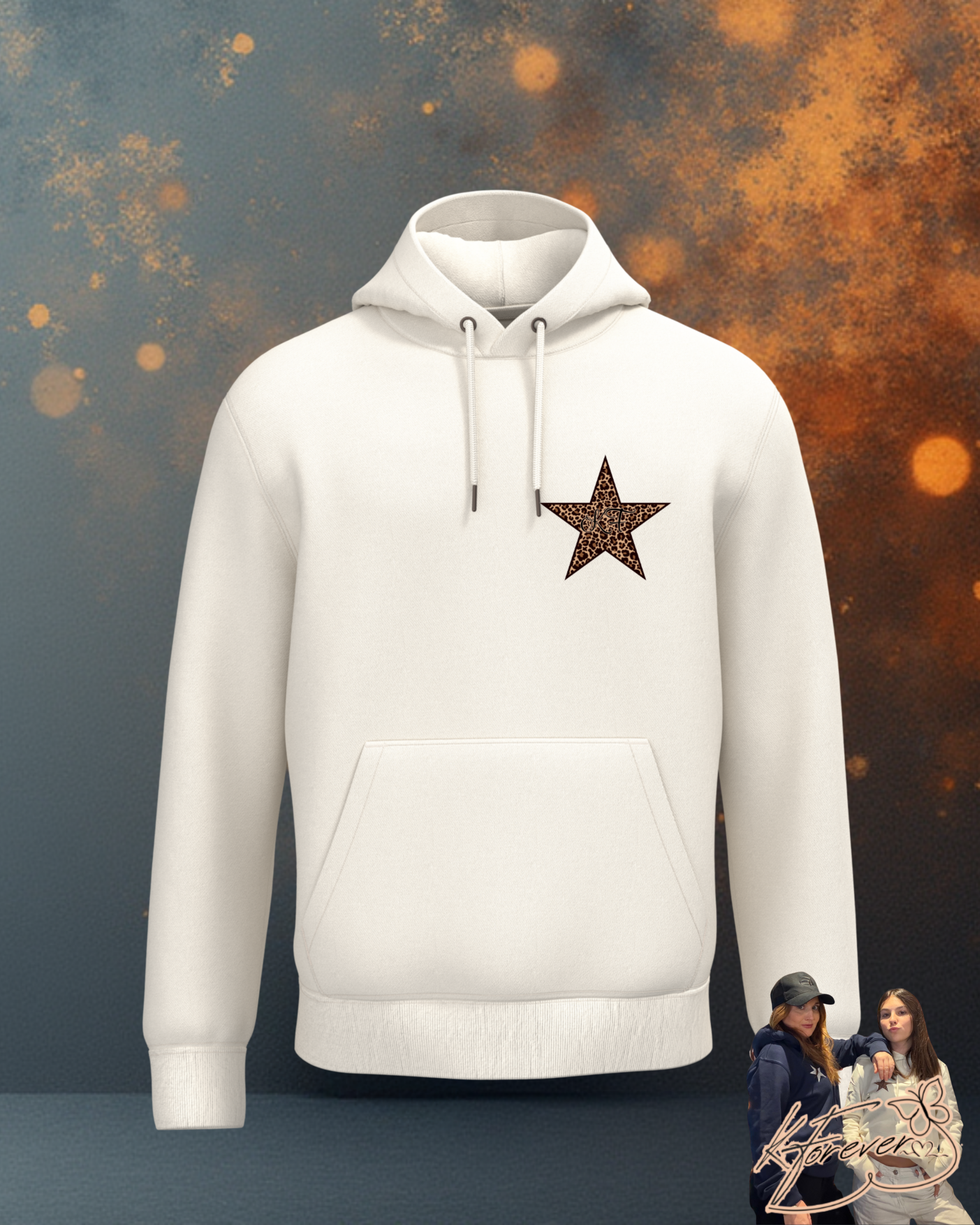 SWEAT KFOREVER “ÉTOILE LÉOPARD” BLANC – Image 2