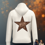 SWEAT KFOREVER “ÉTOILE LÉOPARD” BLANC