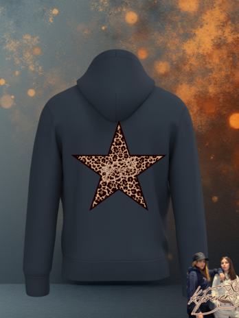 SWEAT KFOREVER “ÉTOILE LÉOPARD” Blue Navy