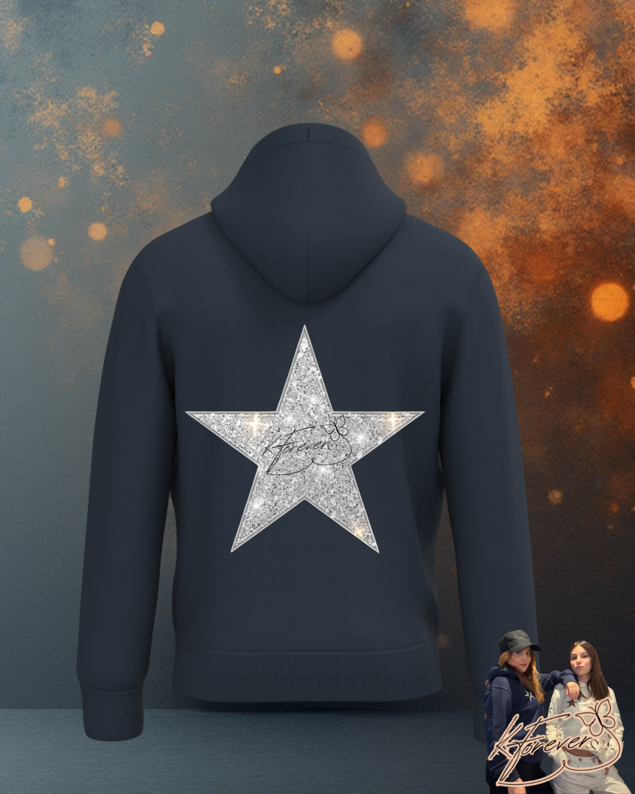 SWEAT KFOREVER “ÉTOILE ARGENTÉE” Blue Navy