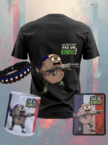 PACK FRANCE (t-shirt, tasse, bracelet , stickers et drapeau)