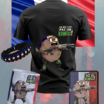 PACK FRANCE (t-shirt, tasse, bracelet , stickers et drapeau)
