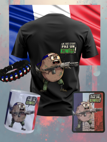PACK FRANCE (t-shirt, tasse, bracelet , stickers et drapeau)