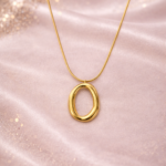 Collier doré avec pendentif ovale | KF Forever