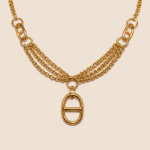 Collier chaîne multi-rangs  avec pendentif ovale – Bijou tendance femme | KF Forever