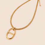 Collier doré avec pendentif graine de café | KF Forever
