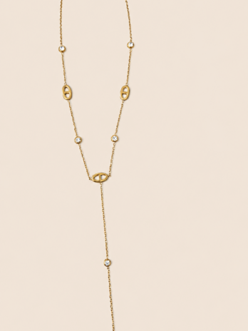 Collier Y avec pendentifs ovales | KF Forever